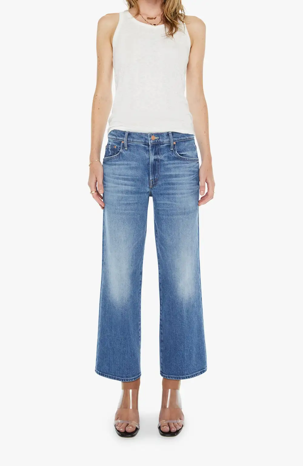 Mid Rise Ankle High Rise Jeans