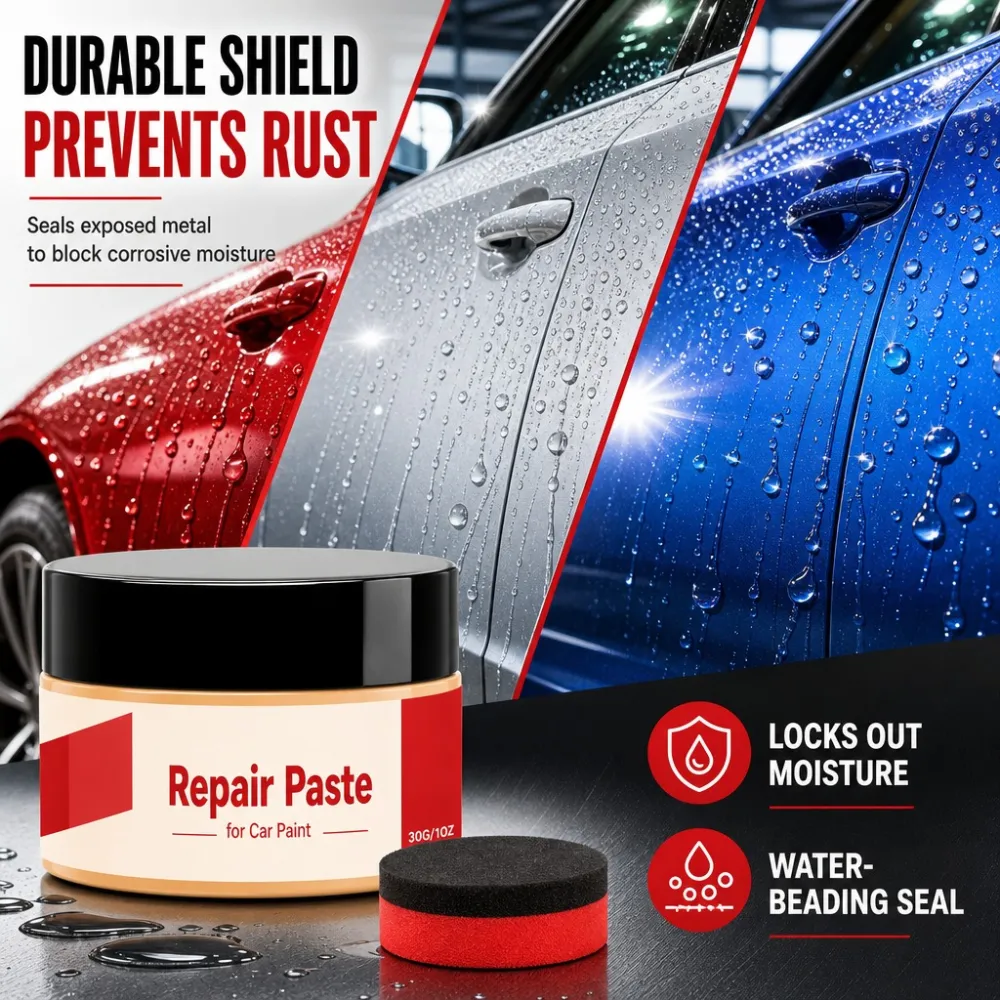 Car Scratch Repair Cream and Sponge Set for Fading Fine Scratches and Restoring Gloss