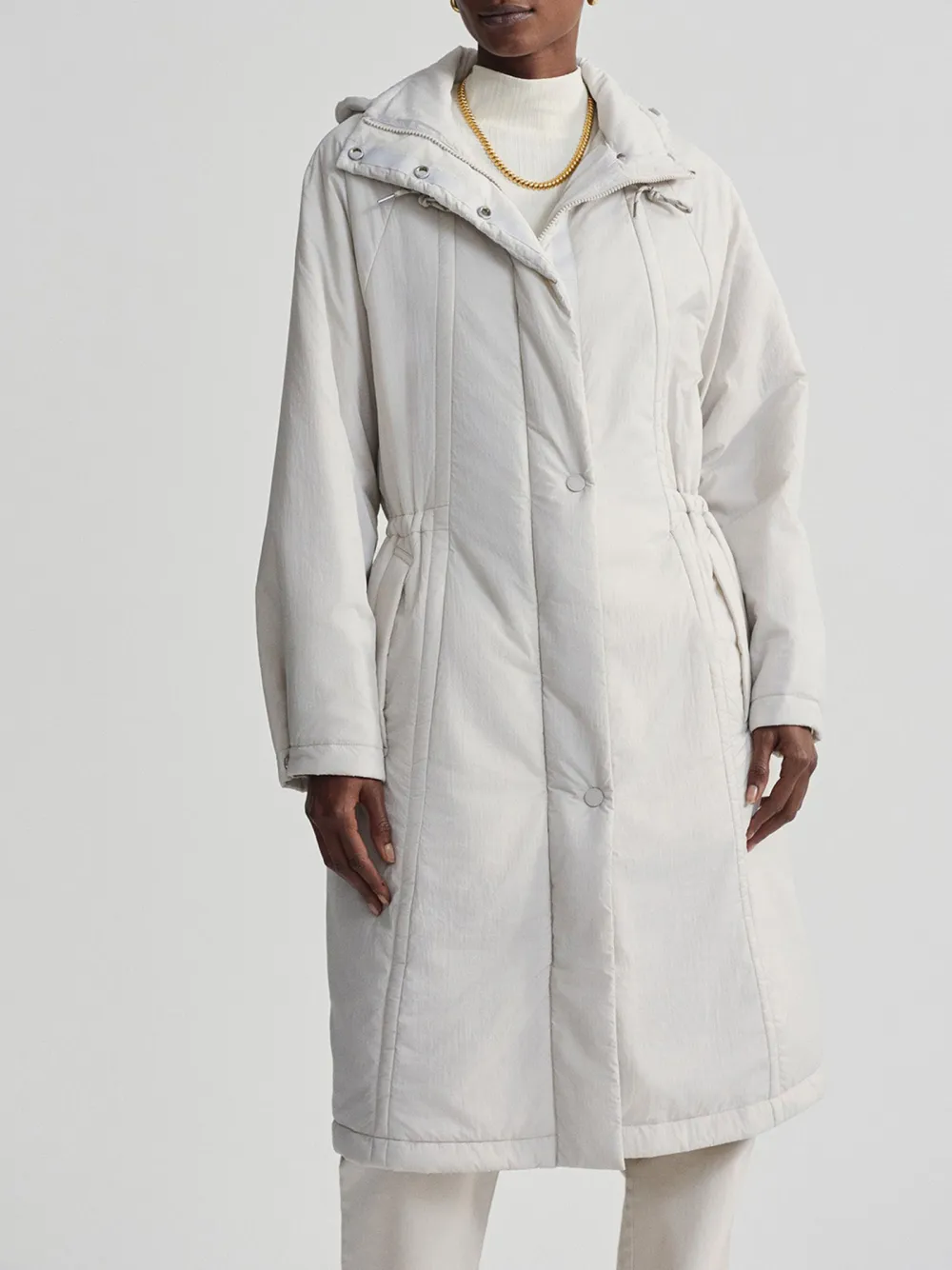 Stretch Long Puffer Coats