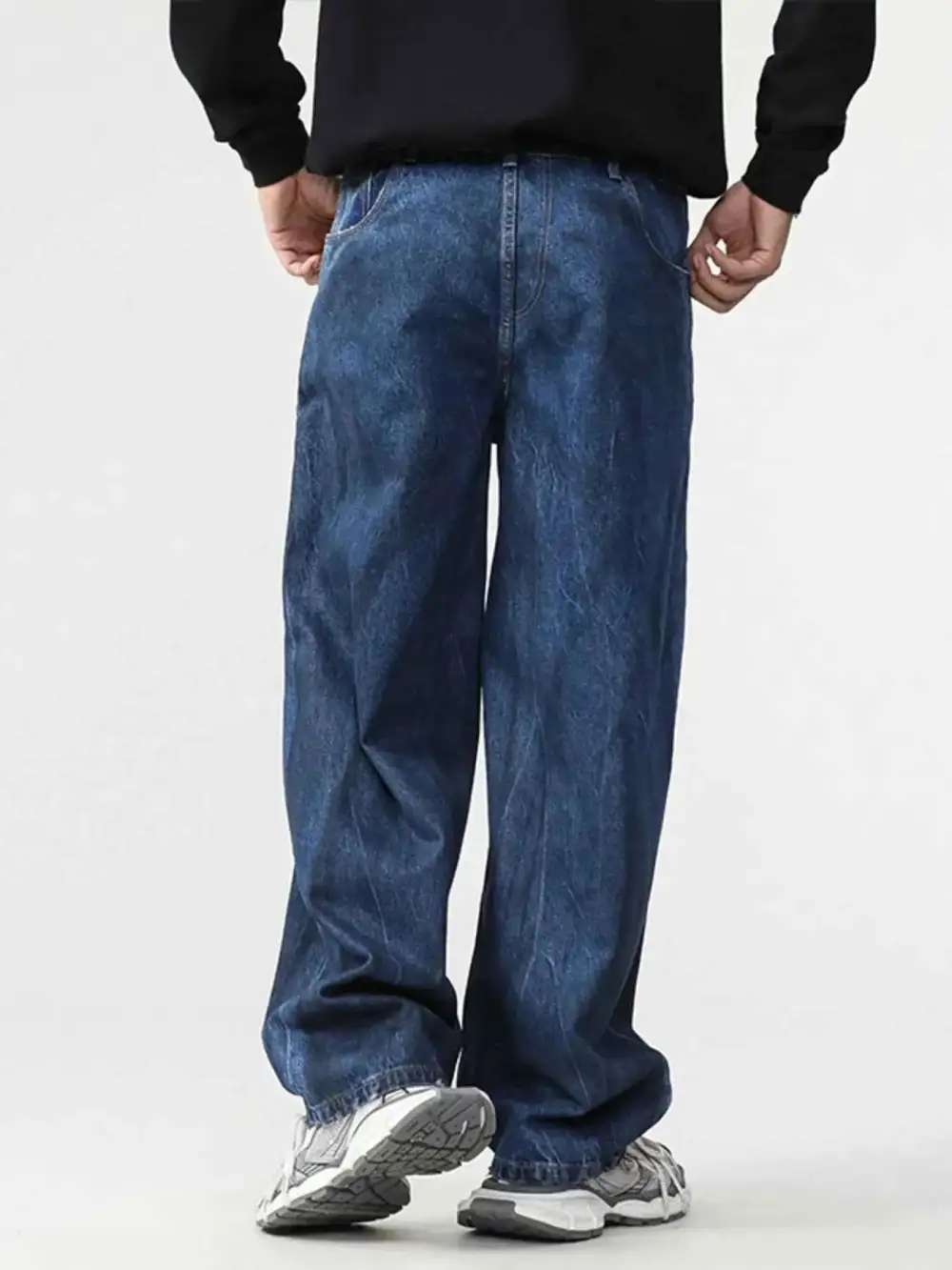 Washed Wide Leg Baggy Jeans