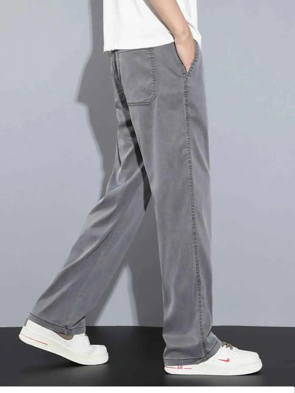 Casual Wide Leg Drawstring Pants