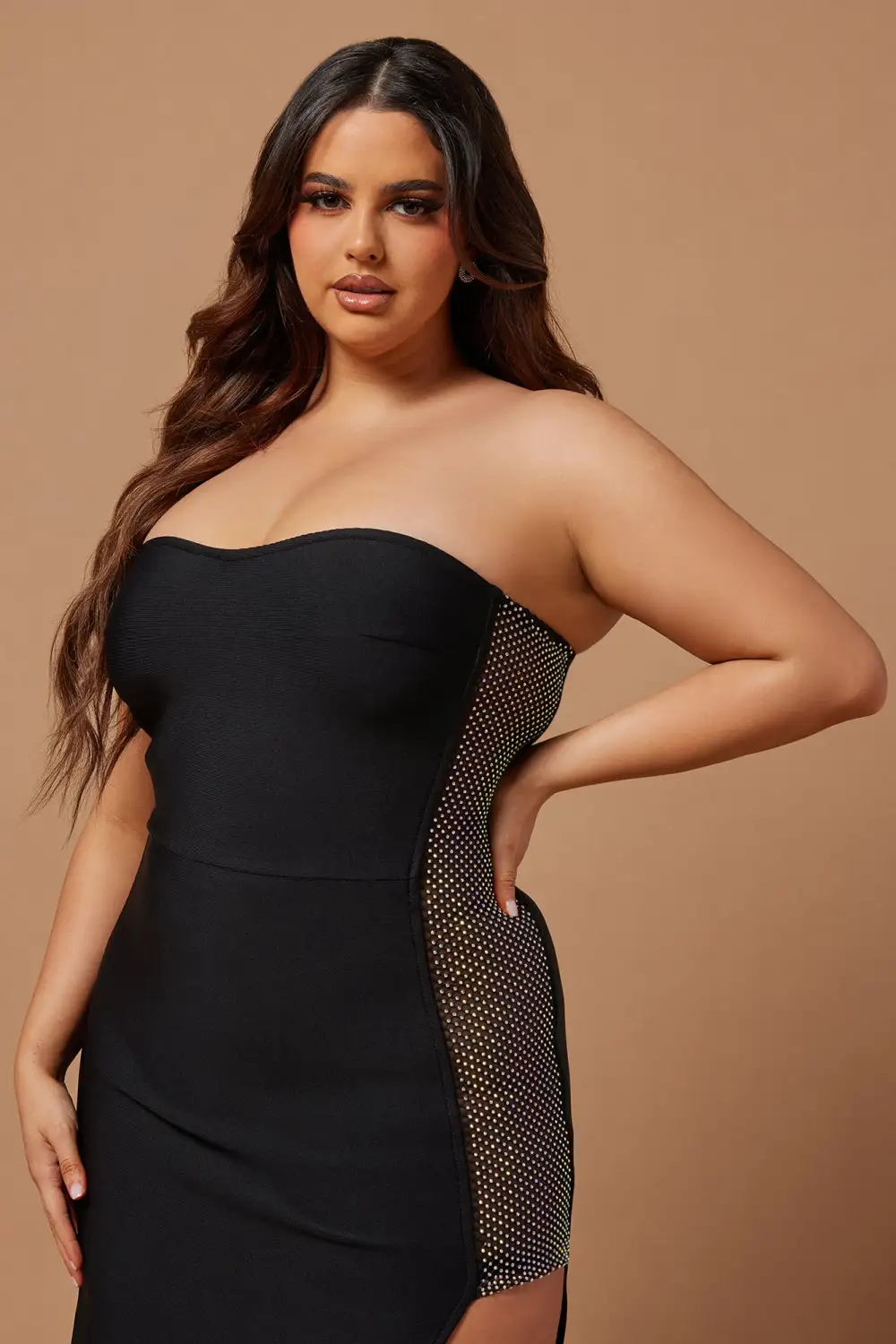 Avina Bandage Gown - Black