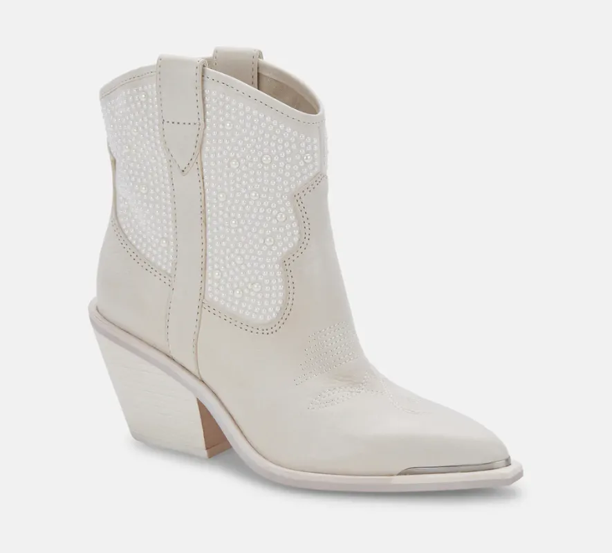 Side Zip Stacked Heel Ankle Booties