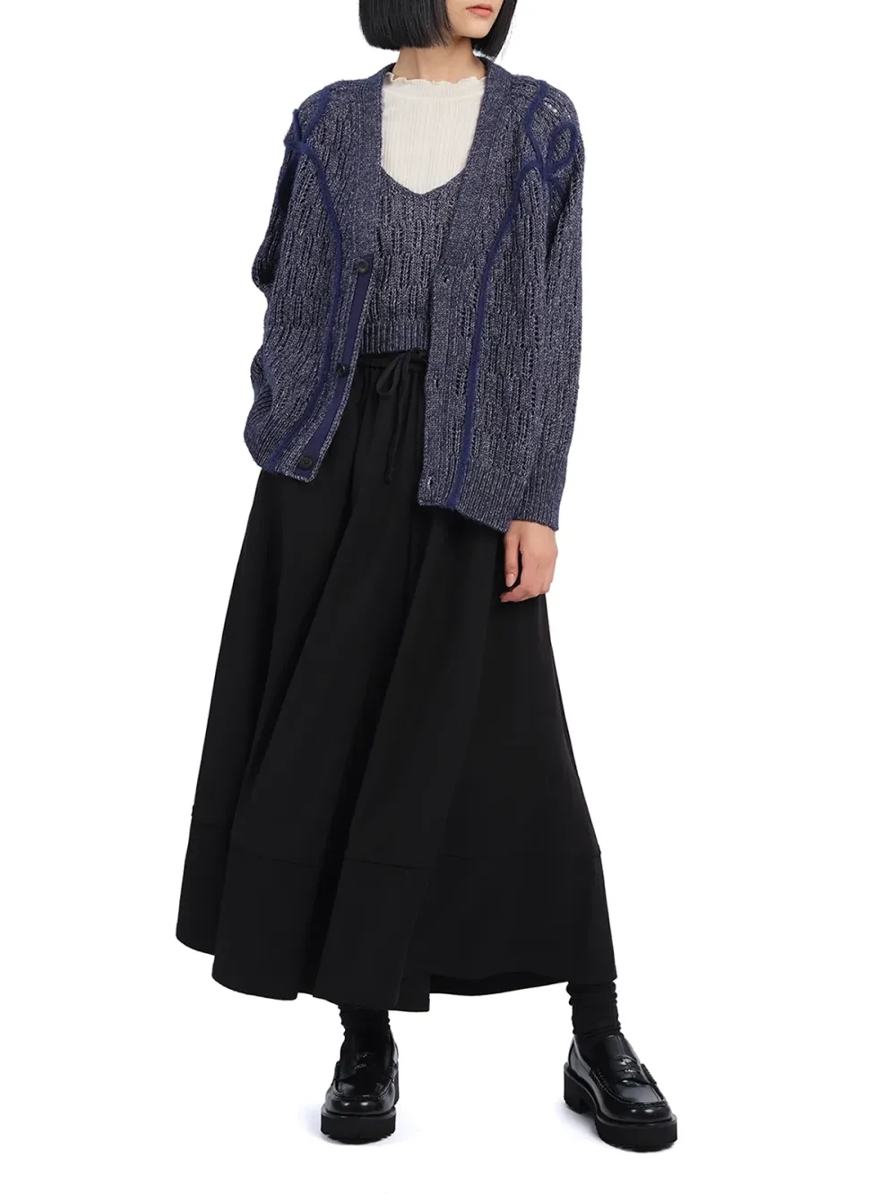 Textured Knit Cardigan Sweater