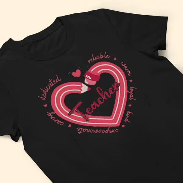Personalized Heart-shaped Name T-shirt