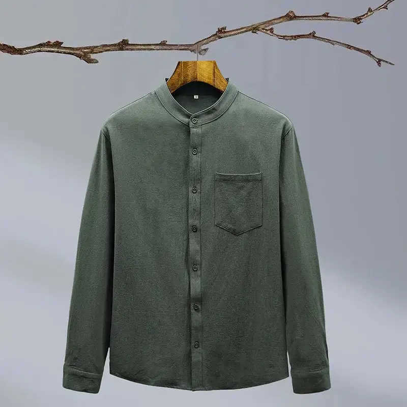 Linen Collar Button Shirt