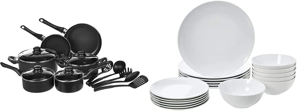 (Store Closing Sale) Non-Stick Cookware Set, Pots, Pans and Utensils - 15-Piece Set