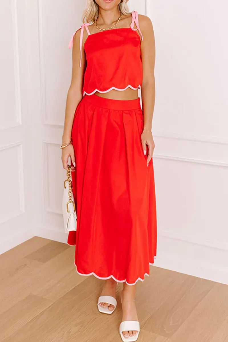 Loose Simple And Elegant Half-Length Skirt