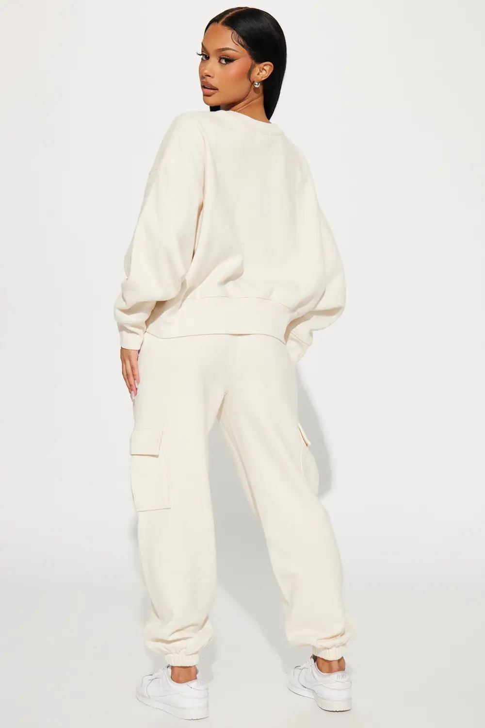Follow Me Around Sweatsuit - Cream