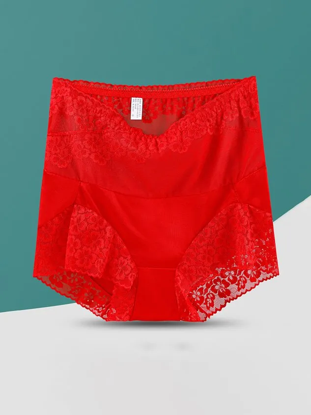 Woman Comfort Lace High Elastic High Waist Panty