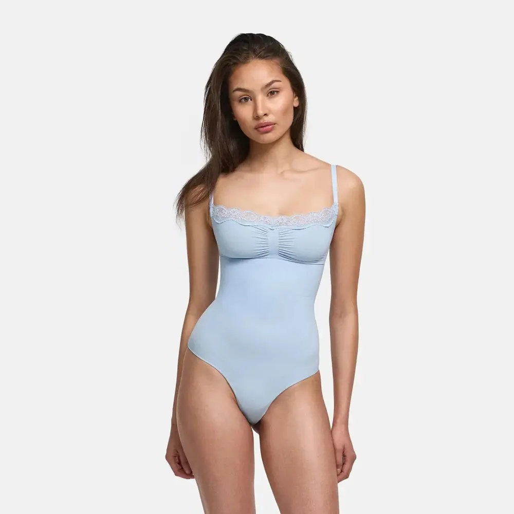 Sexy Lace Bodysuit Shapewear Tummy Control Butt Lifter Body Shaper Slimming Full Body Suit for Women