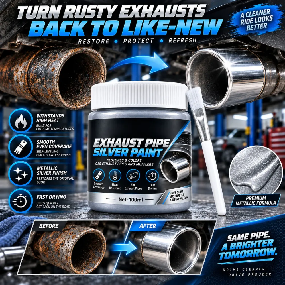 Exhaust Pipe Silver Restoration Paint