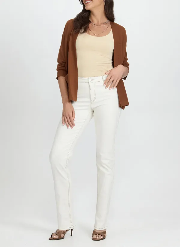 Short-Length Solid Color Cardigan
