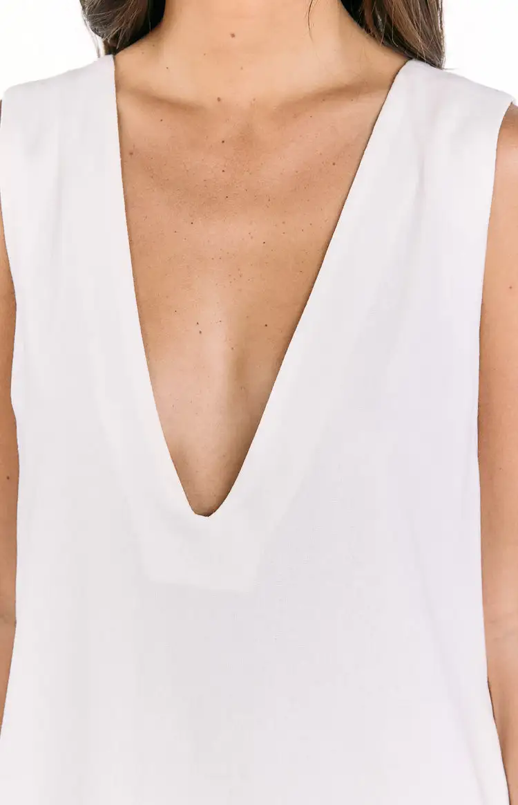 Linen Shift Mini Dress