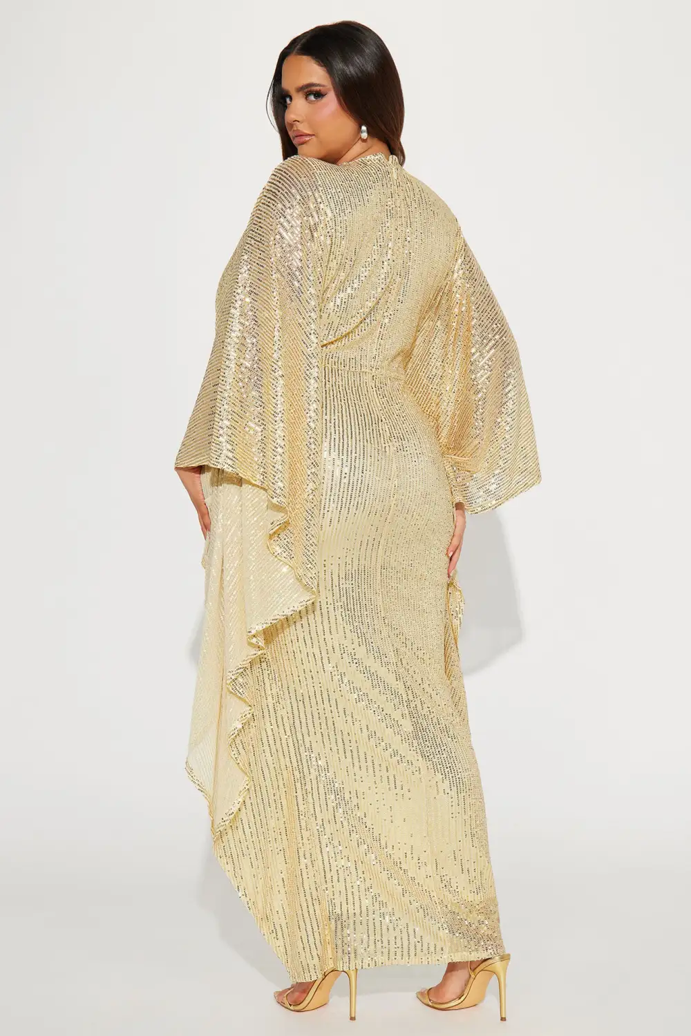 Rachel Sequin Maxi Dress - Champagne