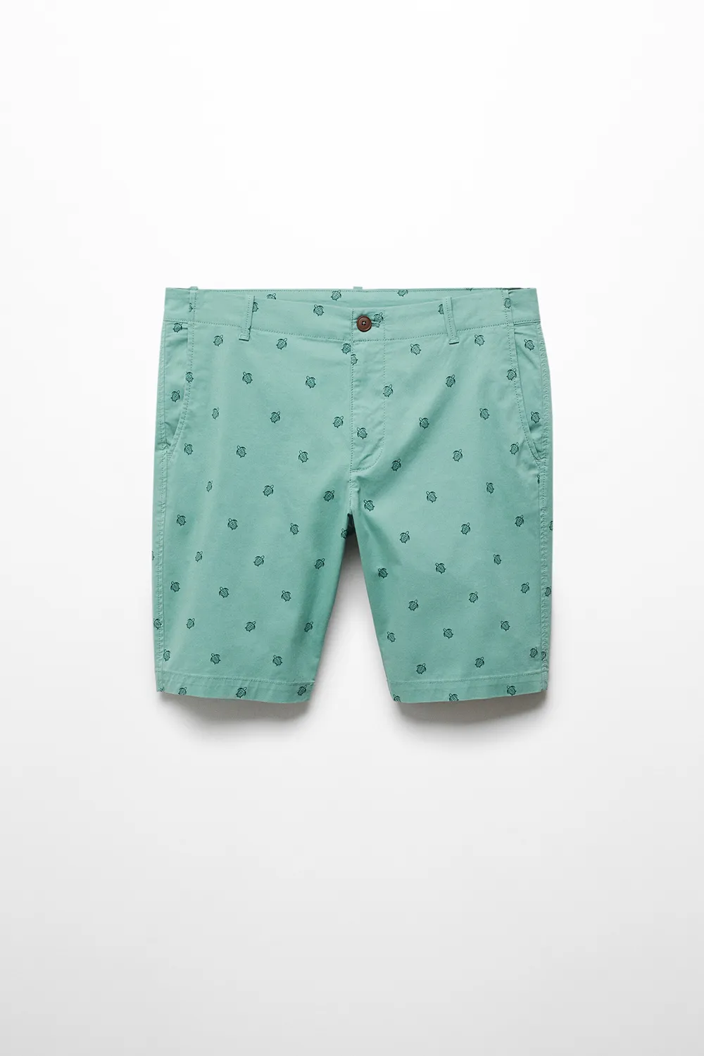 Slim-Fit Cotton Micro-Print Shorts