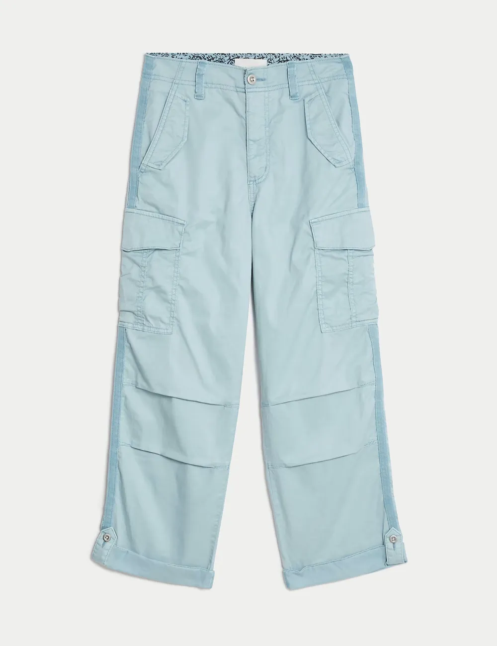 Rich Cargo Tea Dyed Cropped Trousers