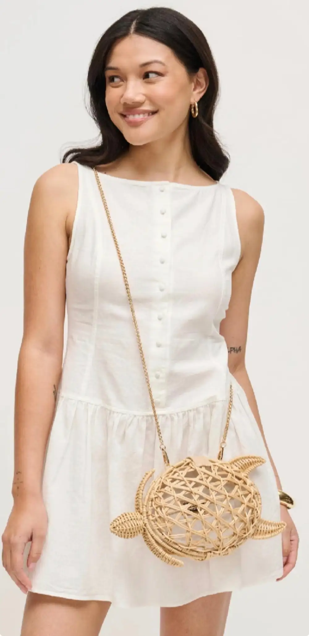 Lightweight Woven Leather Crossbody Bag