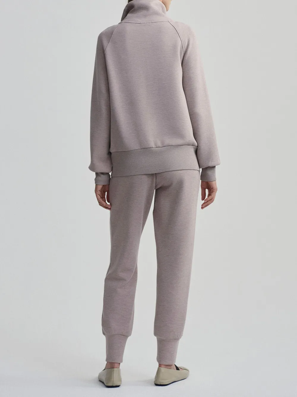 Classic Full-Zip Stand-Collar Pocketed Sweatshirt