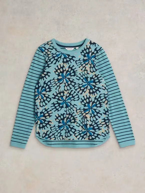 Crew Neck Art Graphic T-Shirt