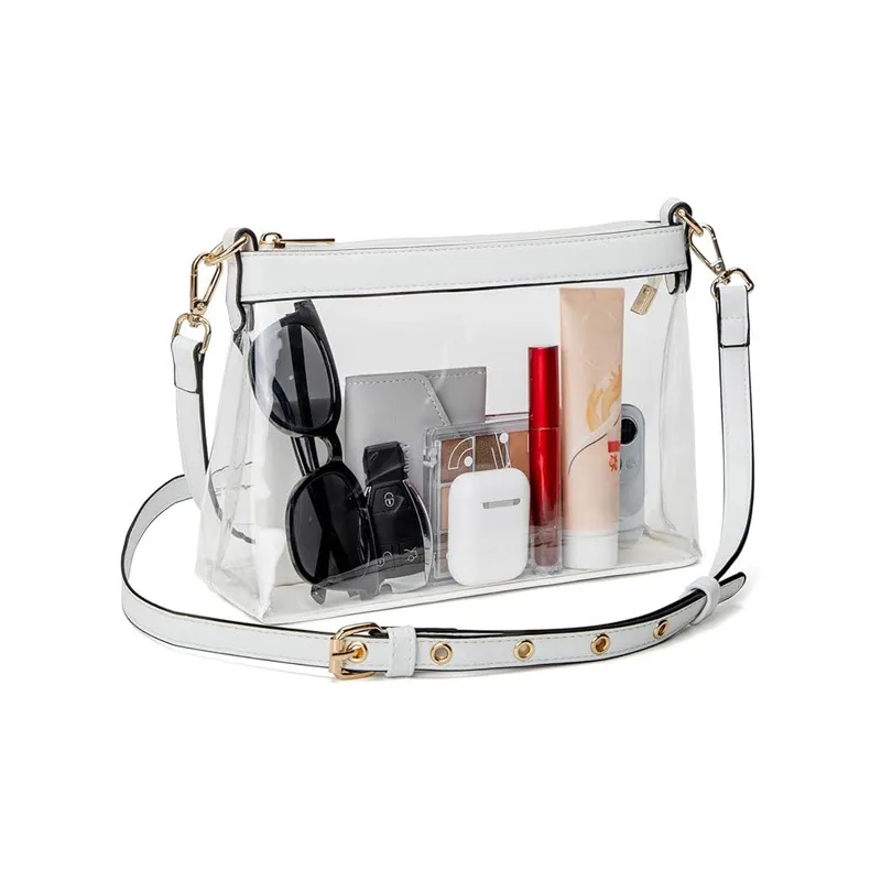 PVC transparent bag, European and American cross-border simple small square bag
