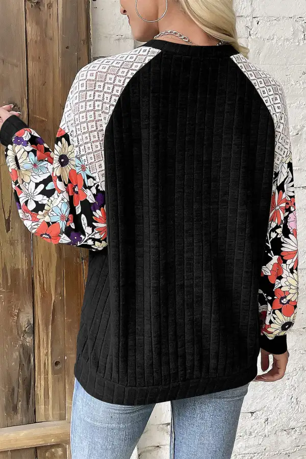 Soft Floral Long Sleeve Blouse