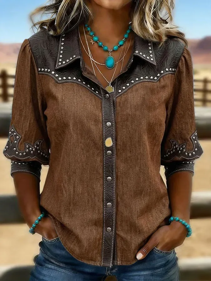 Women's Casual Retro Cotton Linen Shirt