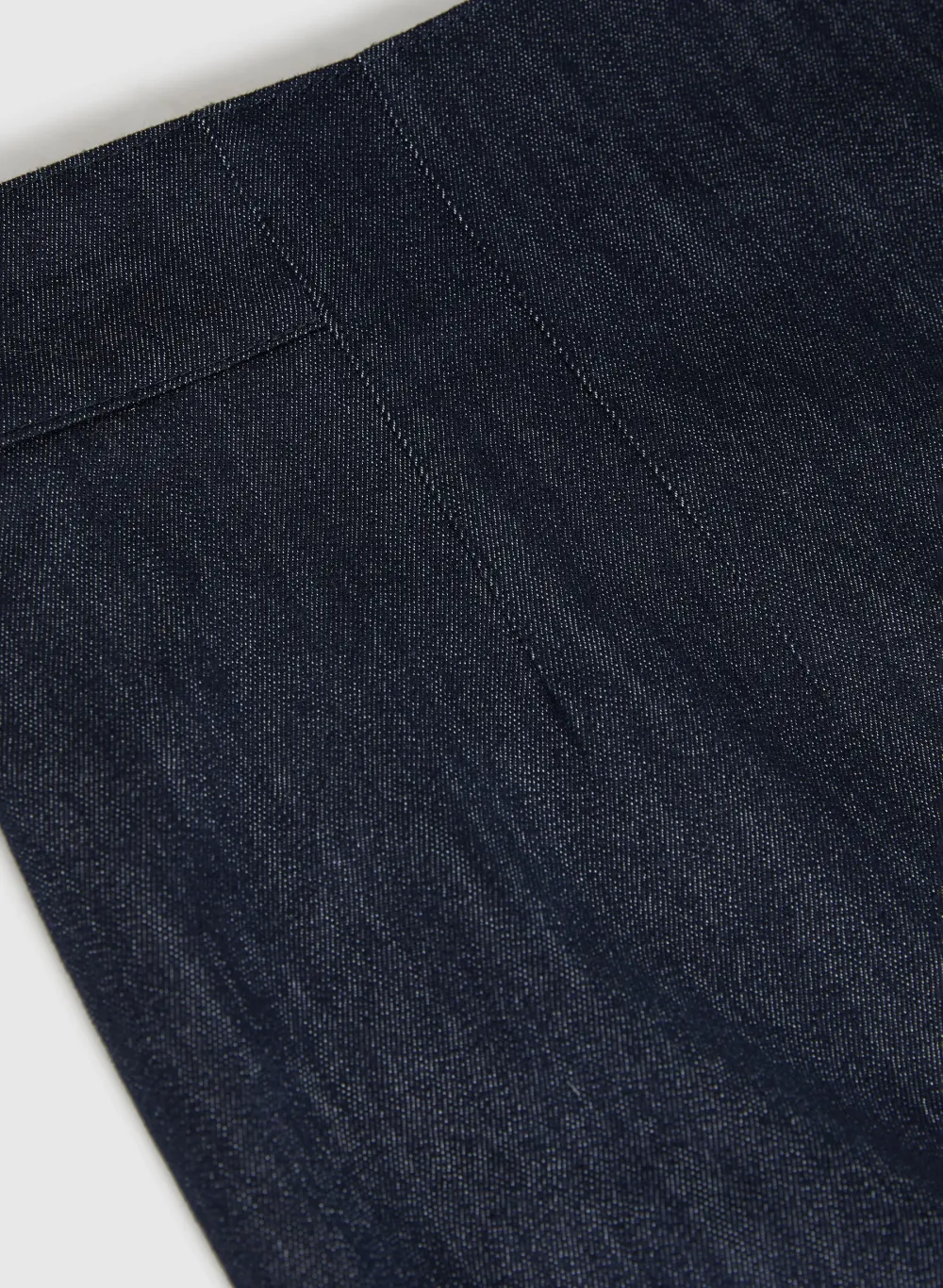 Solid Denim Pencil Skirt