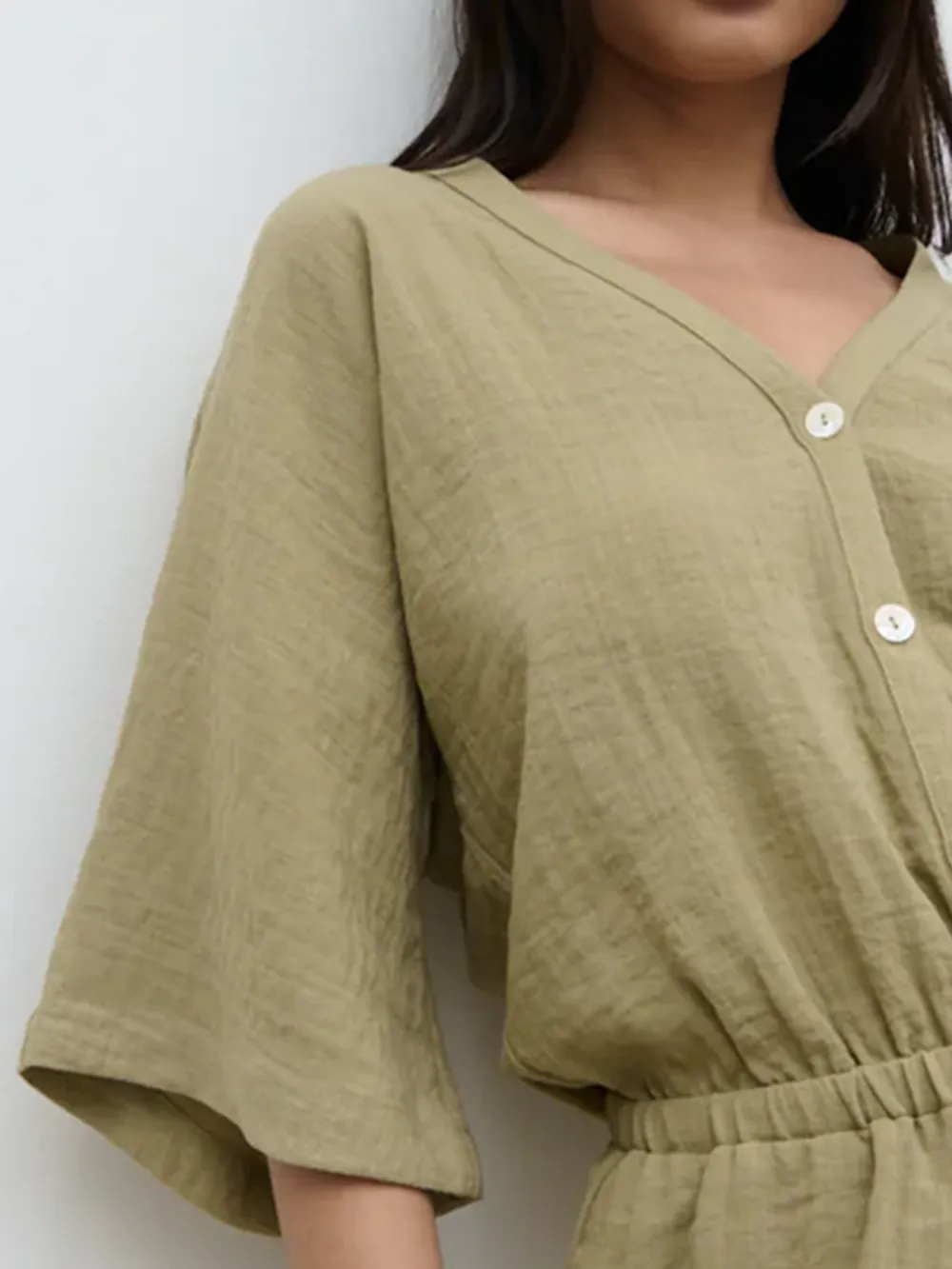 V-Neck Jumpsuit
