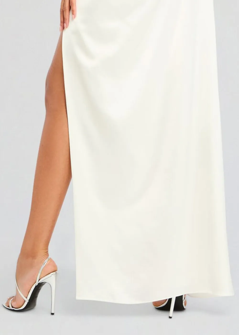 White Slit Maxi Skirt
