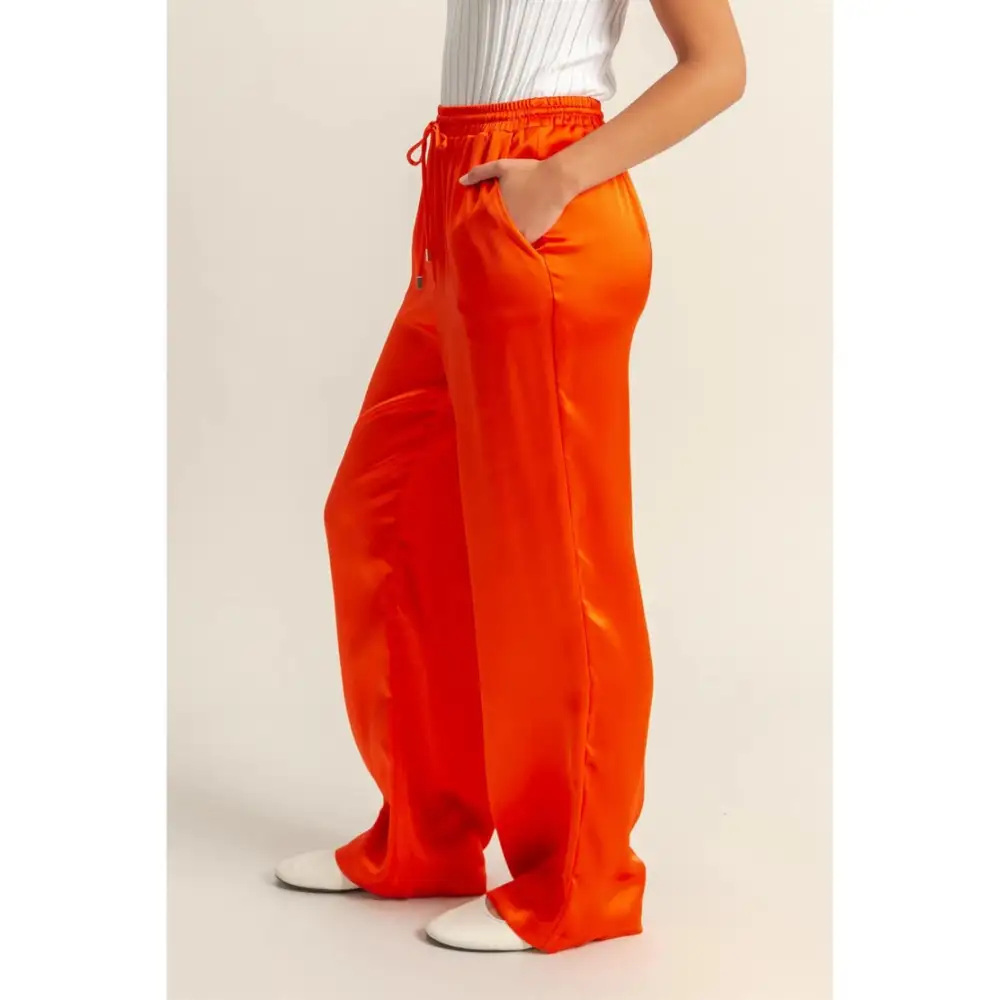 Roomy Drawstring Flowy Casual Pants