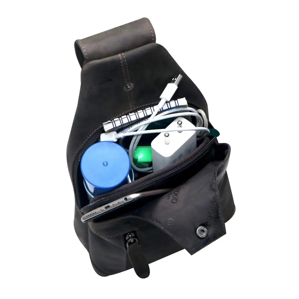 Compact Leather Sling Bag