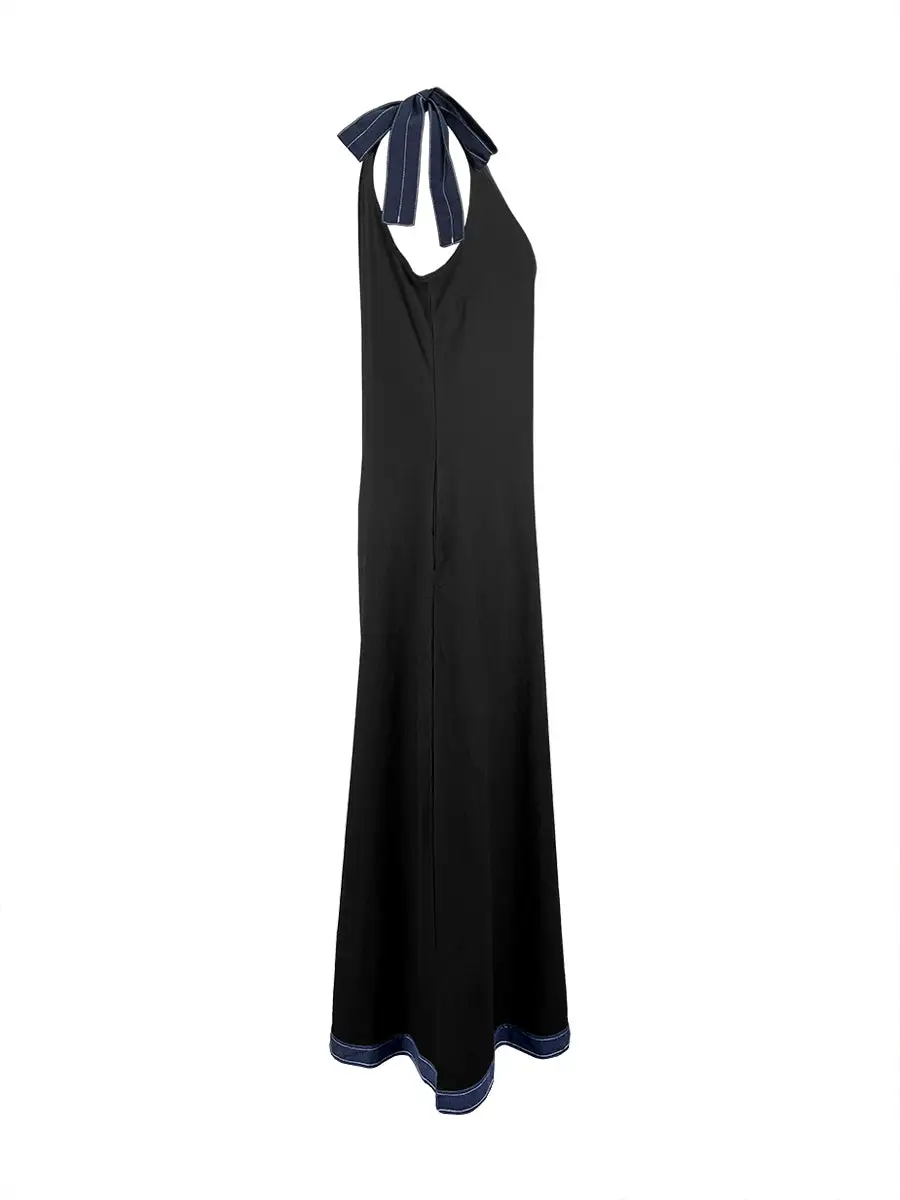 Asymmetric Sleeveless Maxi Dress