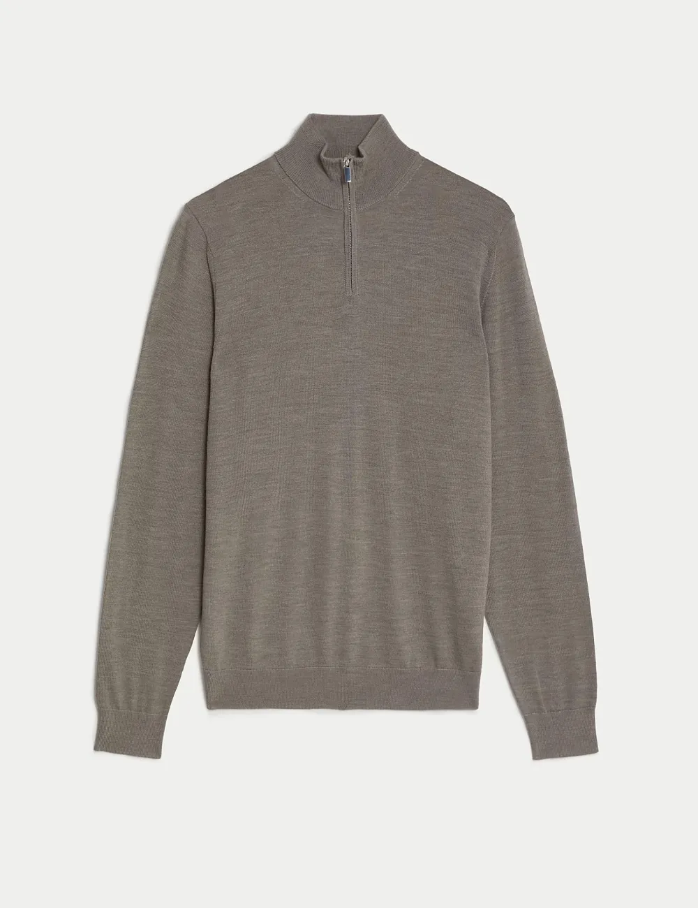 Pure Extra Fine Merino Wool Half Zip Jumper