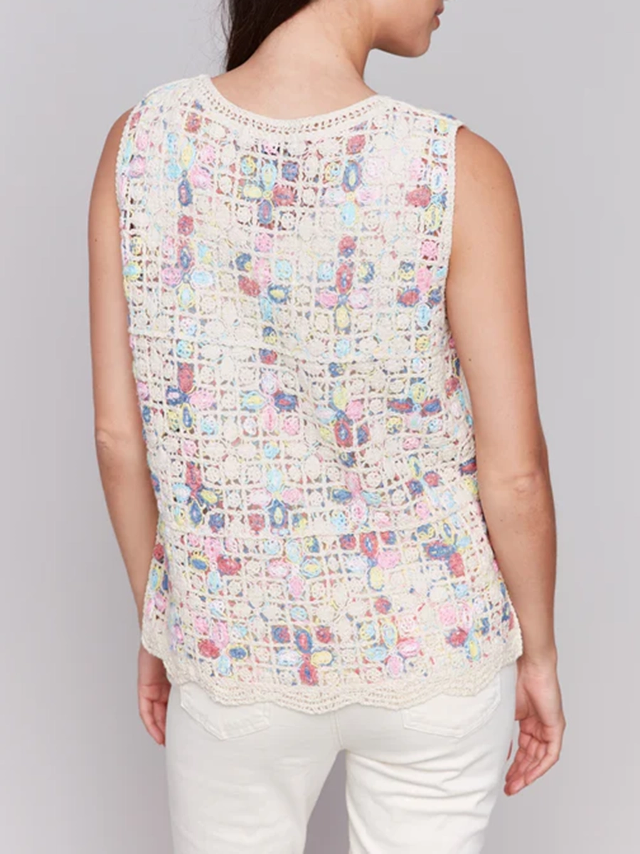 Three Dimensional Cut Sleeveless Design Vest