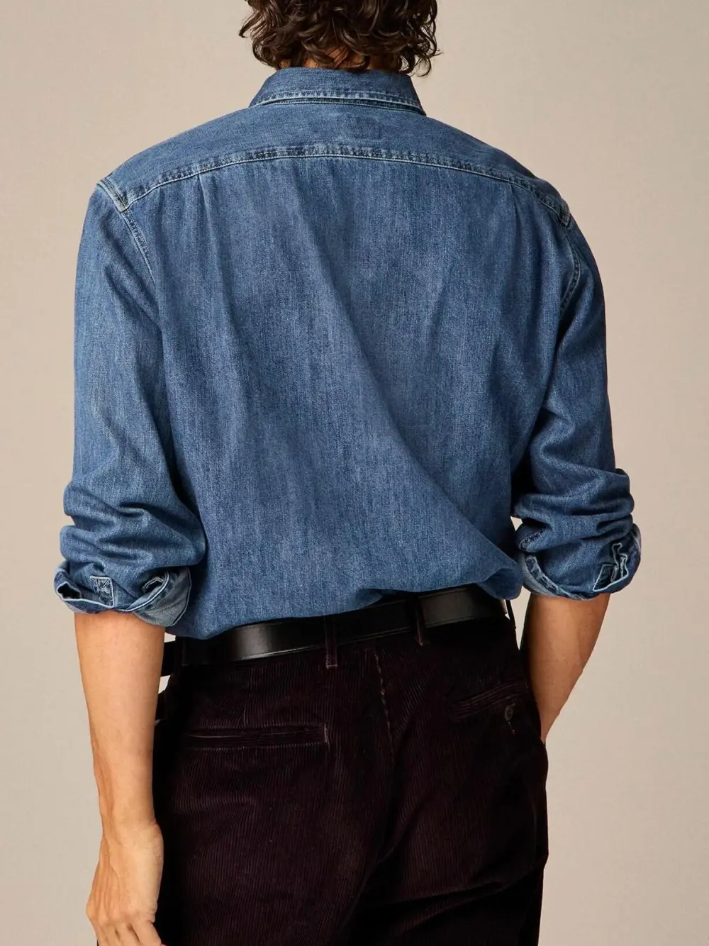 Dark Blue Double Pocket Denim Shirt