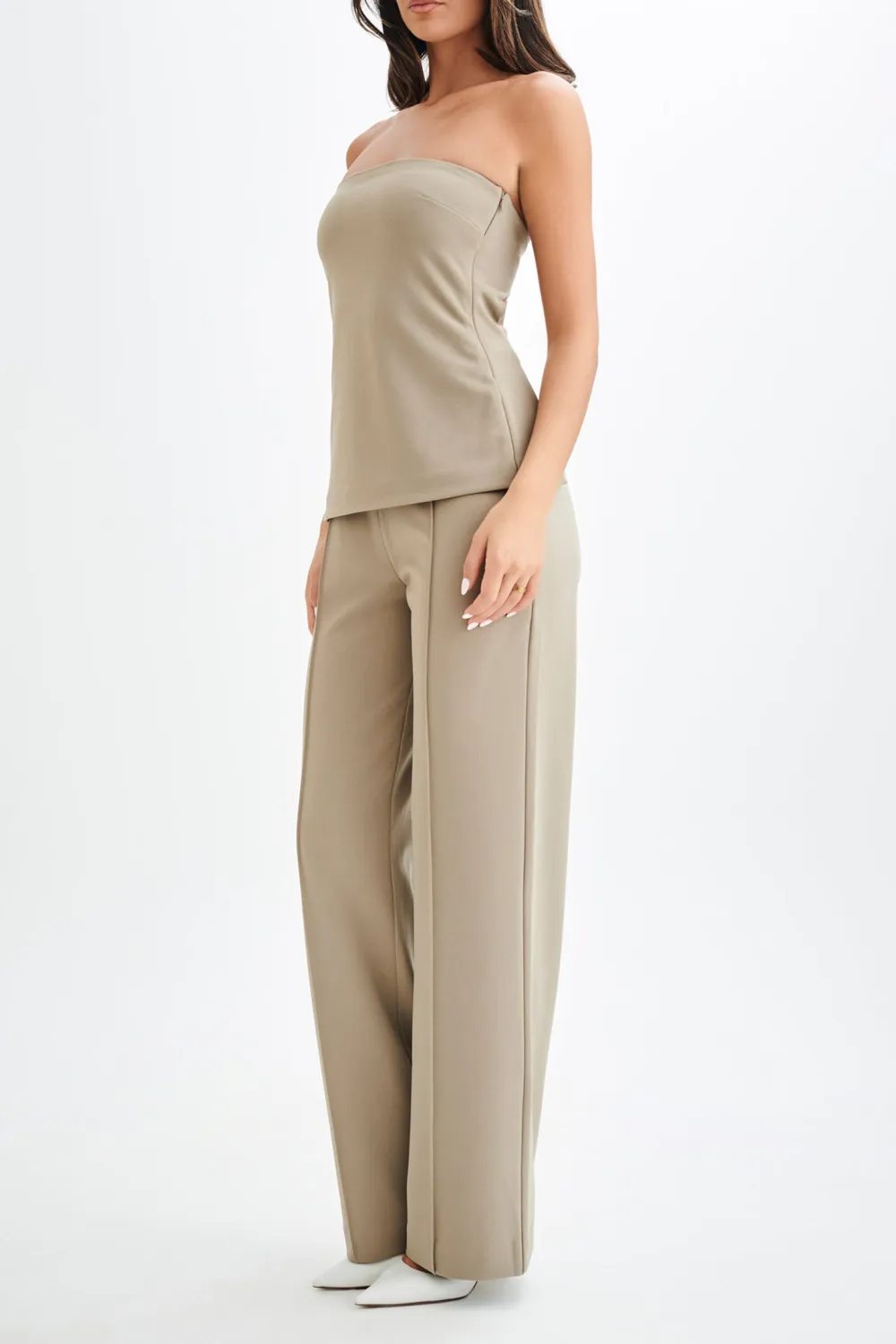Pleated Wide Straight Leg Pants
