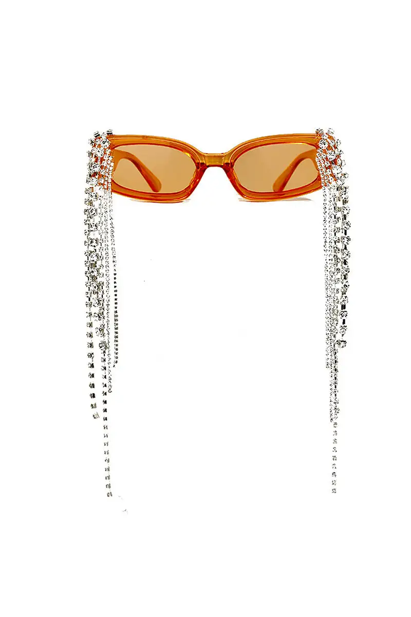 Polished Rectangle Frame Sunglasses
