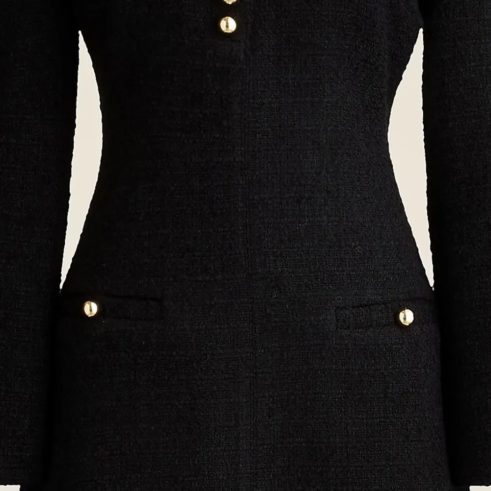 Tweed Pencil Long Sleeve Mini Dresses