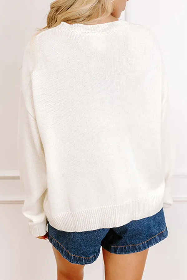 Loose Cute Animal Ying Ladies Knitted Cardigan