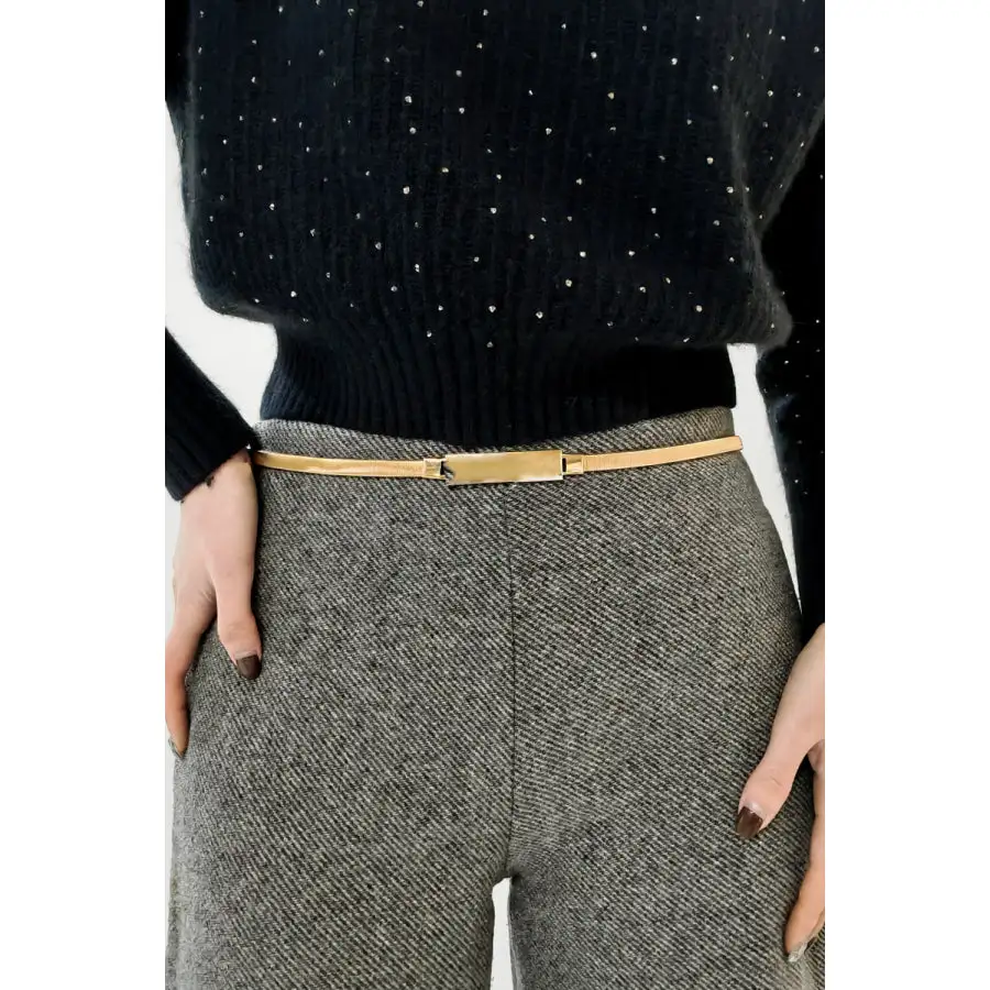 Elastic Iron Skinny Belt
