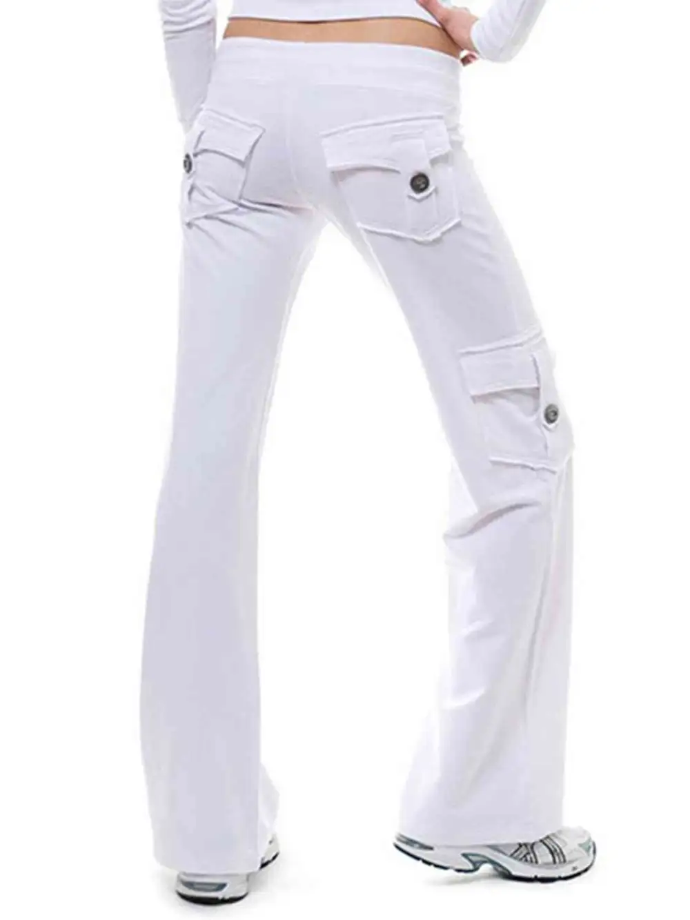 Mid Waist Pants With Pocket