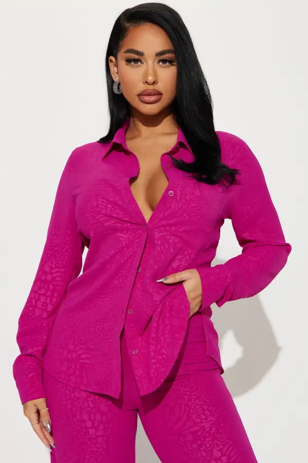 Wild Side Pant Set - Magenta