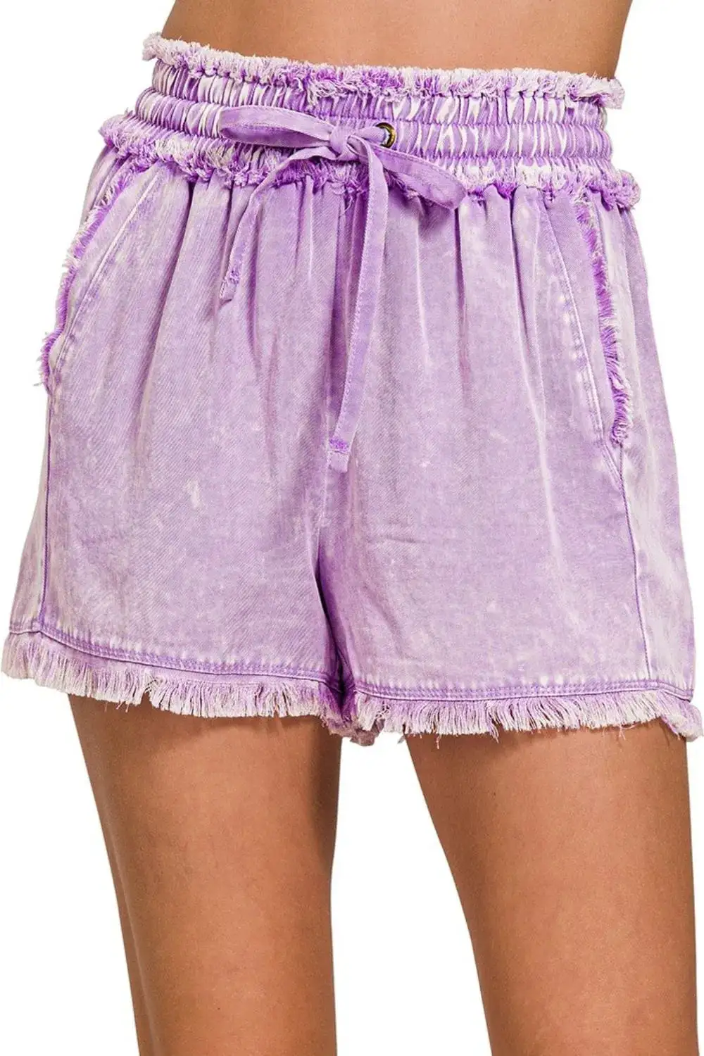 Everyday Frayed Hem Washed Shorts