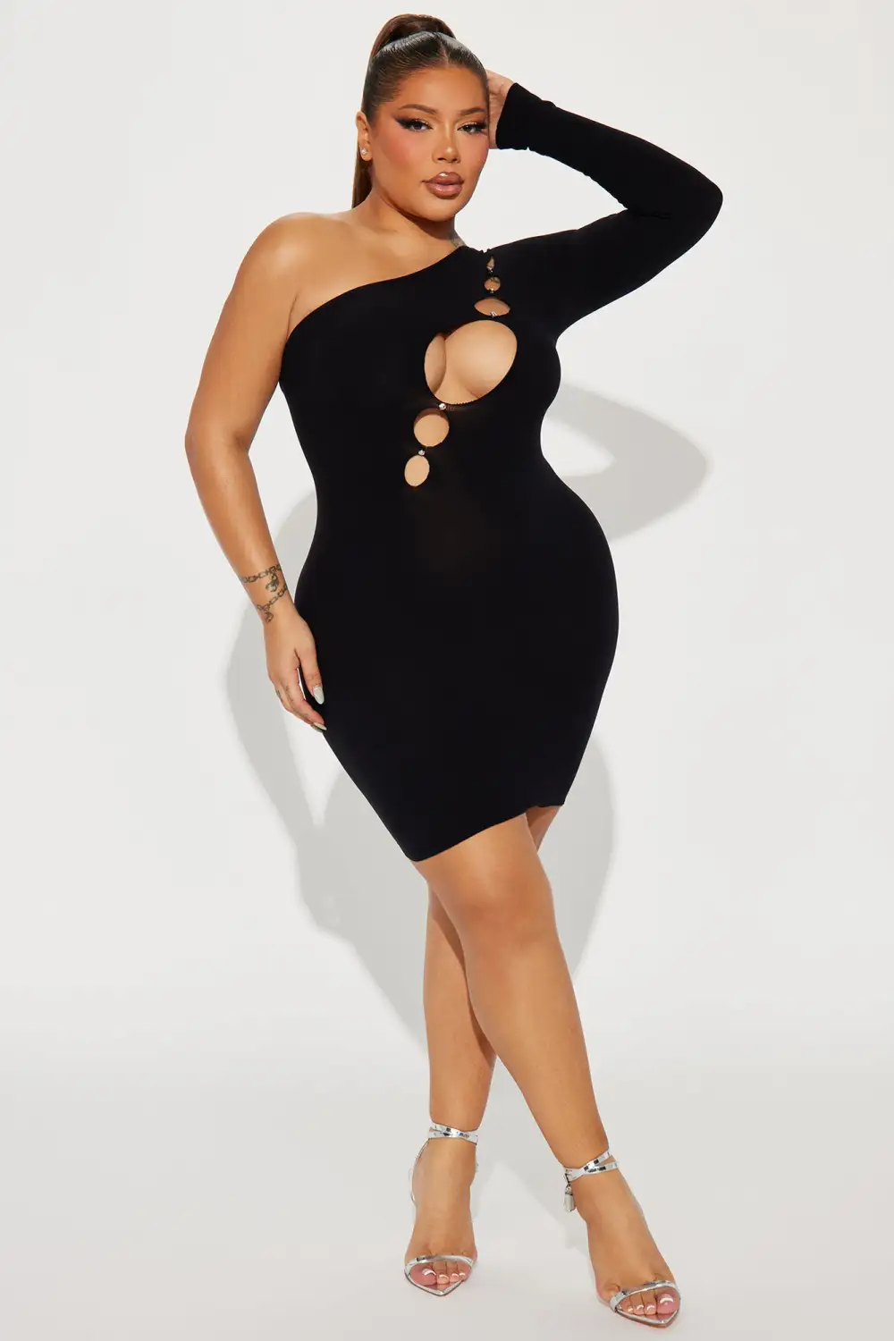 Anna Seamless Mini Dress - Black