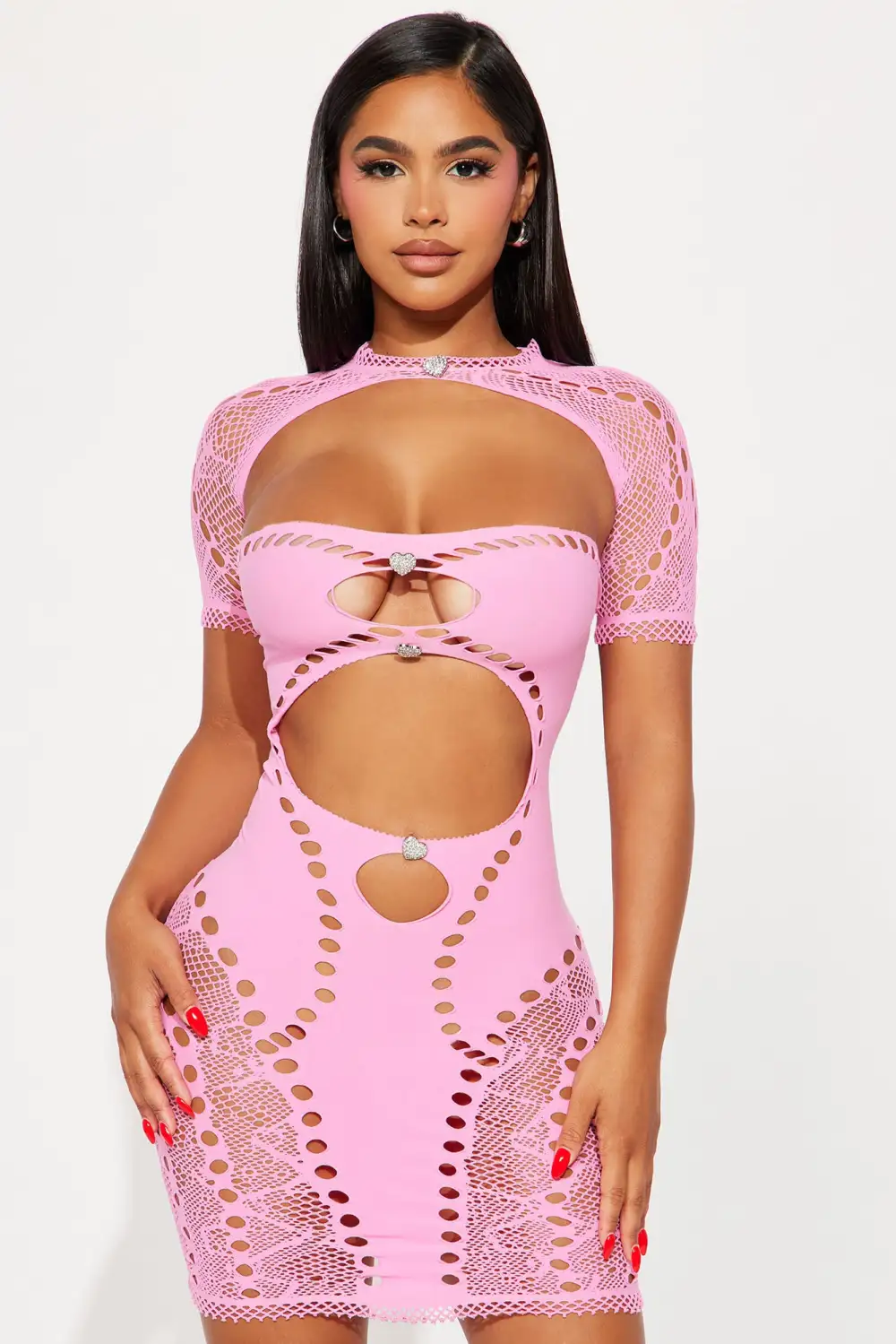 Kate Seamless Mini Dress Set - Pink