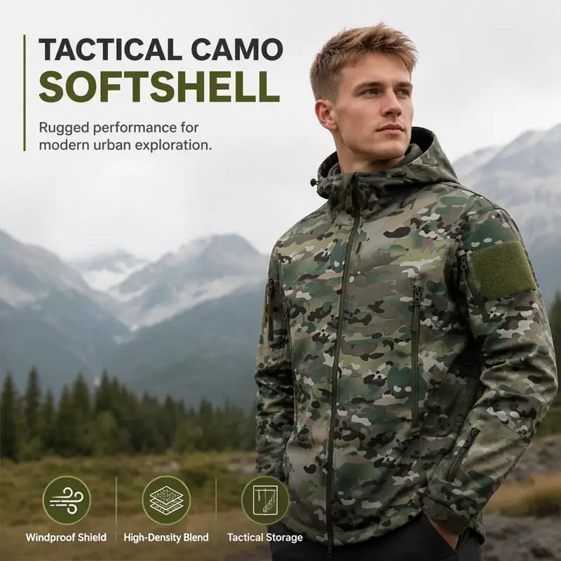 🌲 Tactical Camo, All-Weather Protection | Men's Outdoor Hooded Jacket ⚡ Free Shipping