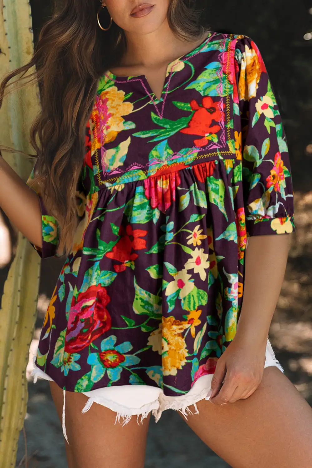 Floral Embroidered Blouse