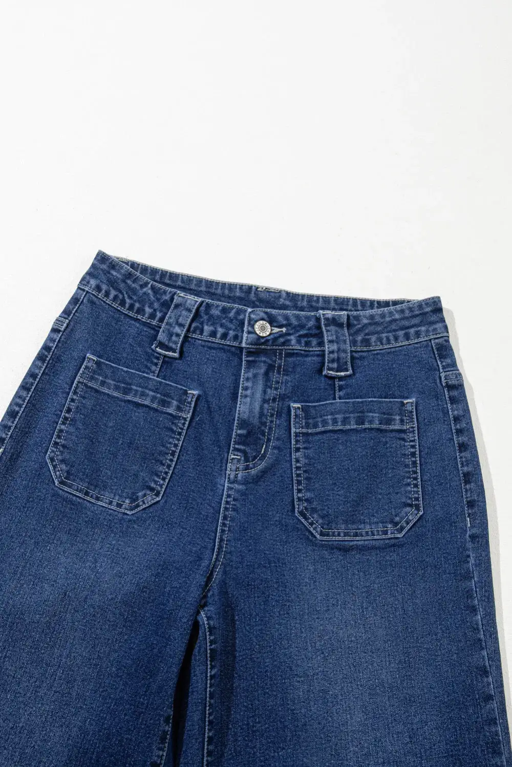 Wide Leg High Waist Pocketed Jeans