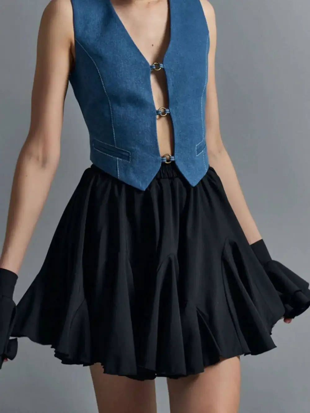 Ruffle Elastic Skirt